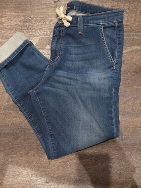 Flying Monkey Relaxed Blue Jeans with Drawstring